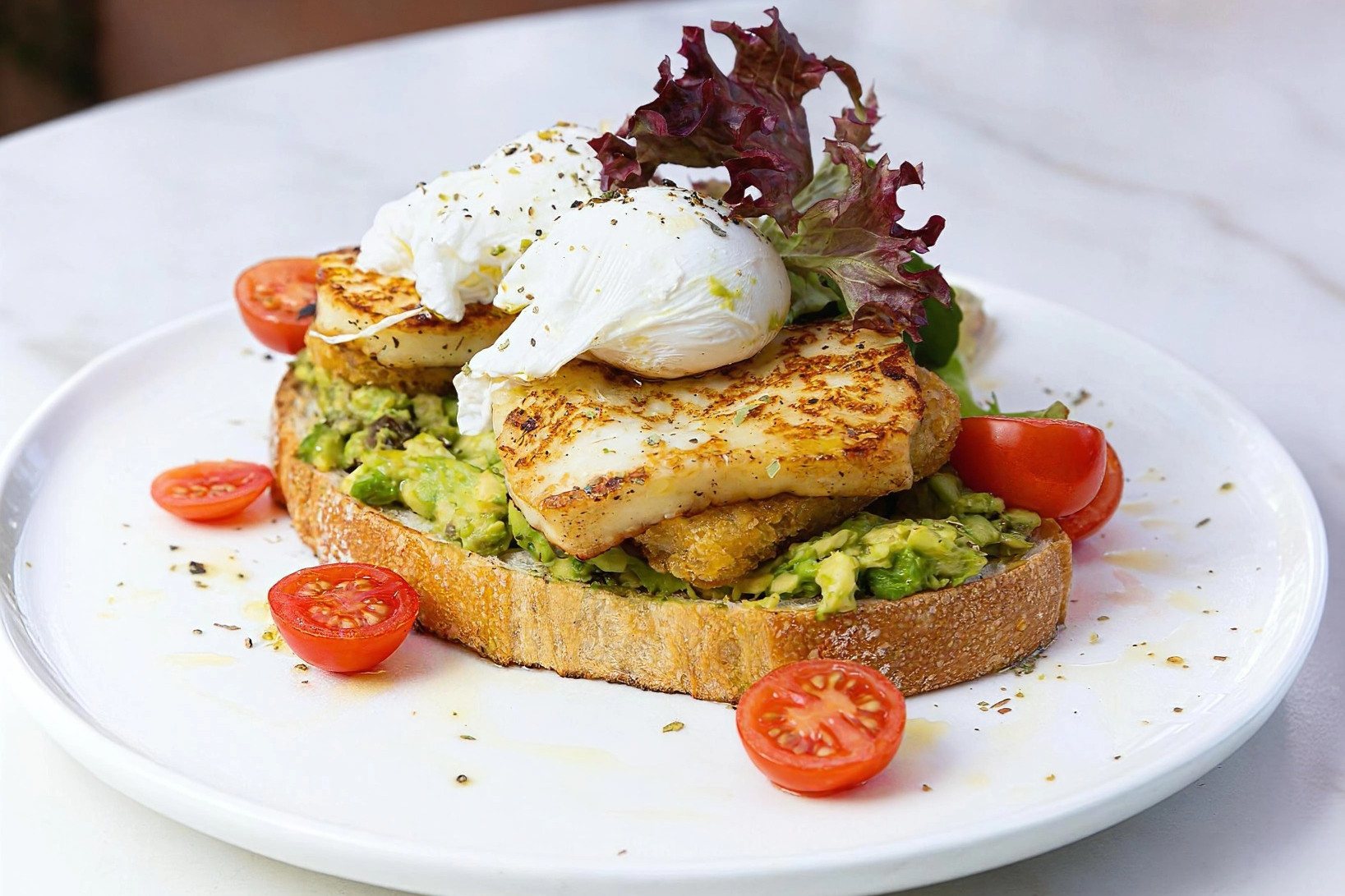 A colourful La Bottega brunch plate